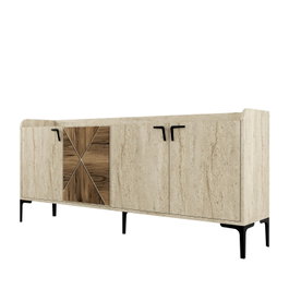 Hanah Home Consola Venedik Nogal y Travertino
